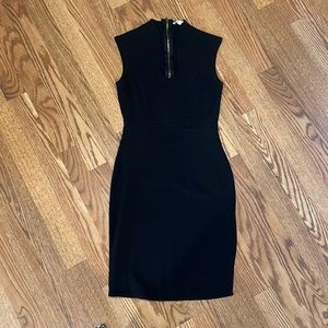 Deep V Neck Little Black Dress